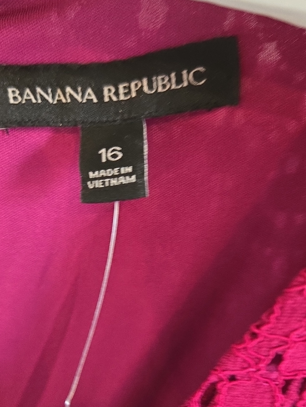 Banana Republic Hot Pink Lace Dress